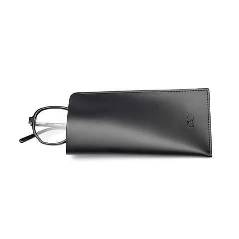 Paul Black Leather Pouch Case